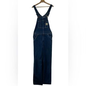 Carhartt Bib Overalls Denim Blue Jean Men 30x36 New w Tag Small Defect Carpenter